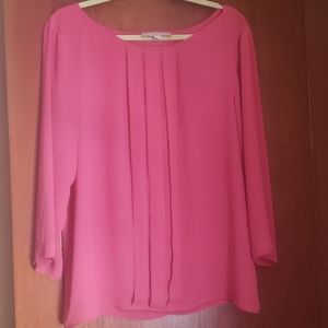 Pink Loft Blouse with Pleats